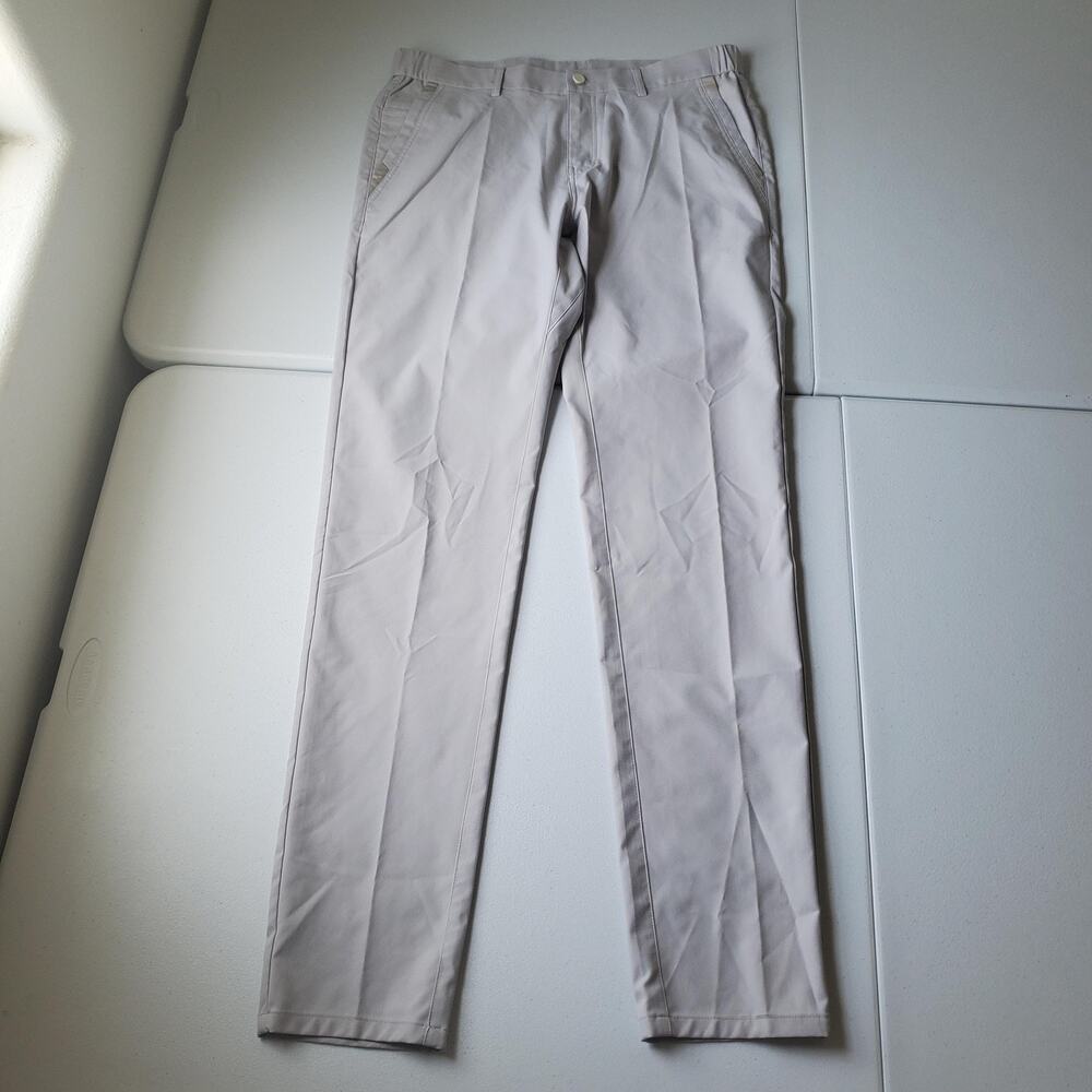 Jack Archer Pants Mens 34x36 Gray Performance Chino Slim Straight Casual